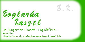 boglarka kasztl business card